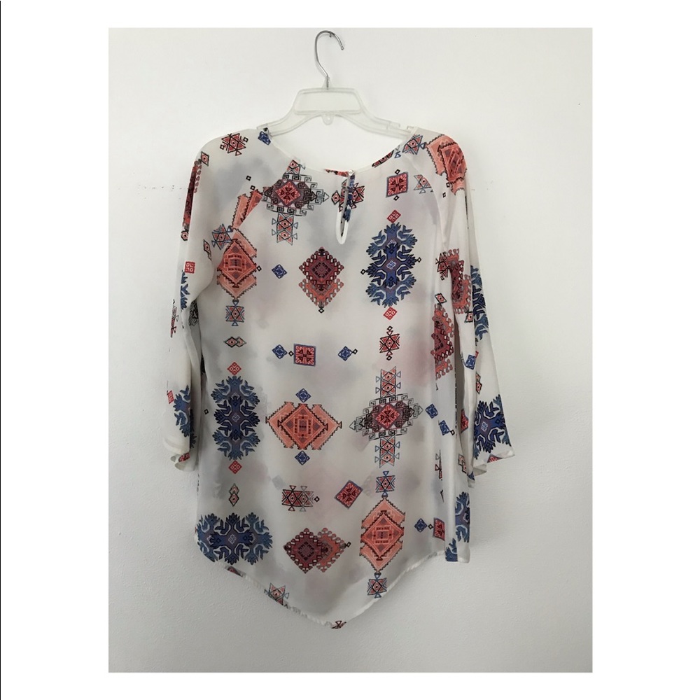 Womens Sheer Blouse - Picture 2 of 6